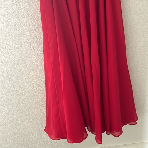 Floor Length Red Prom Skirt - Picture 4 of 4